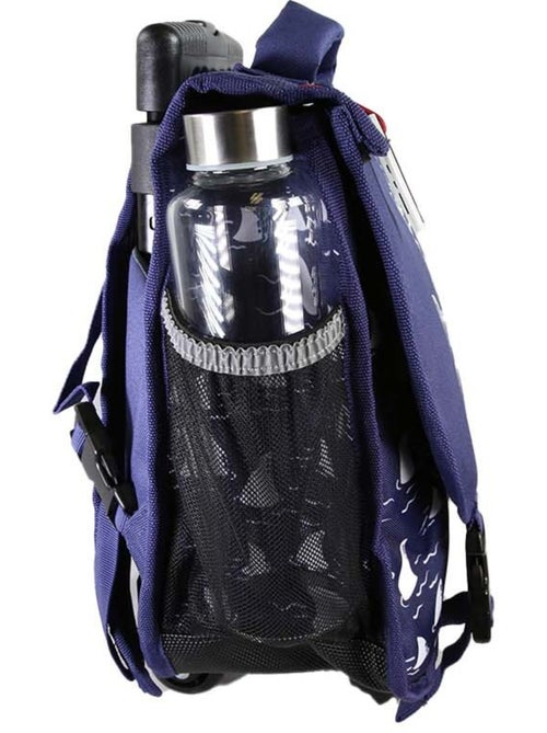 Cartera escolar con ruedas POL FOX Shark 38 cm reversible azul marino - Kiabi Cartera escolar con ruedas POL FOX Shark 38 cm reversible azul marino - Kiabi
