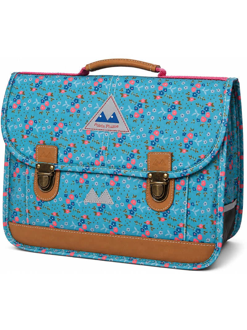 Cartera escolar CP 35 cm POIDS PLUME Céladon floral ultraligera Azul - Kiabi