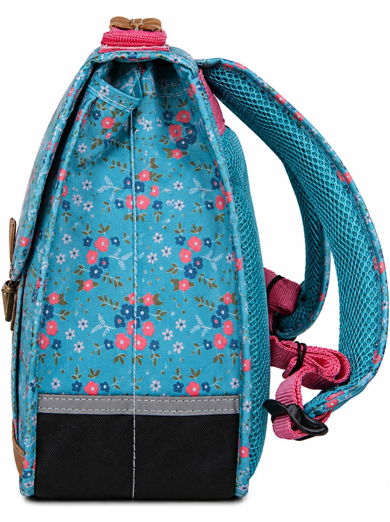 Cartera escolar CP 35 cm POIDS PLUME Céladon floral ultraligera Azul - Kiabi