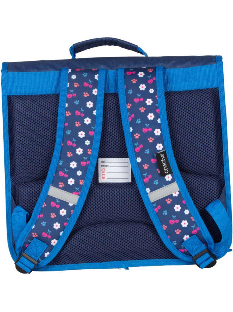 Cartera escolar niña 36 cm 1 compartimento CHACHA azul Azul - Kiabi