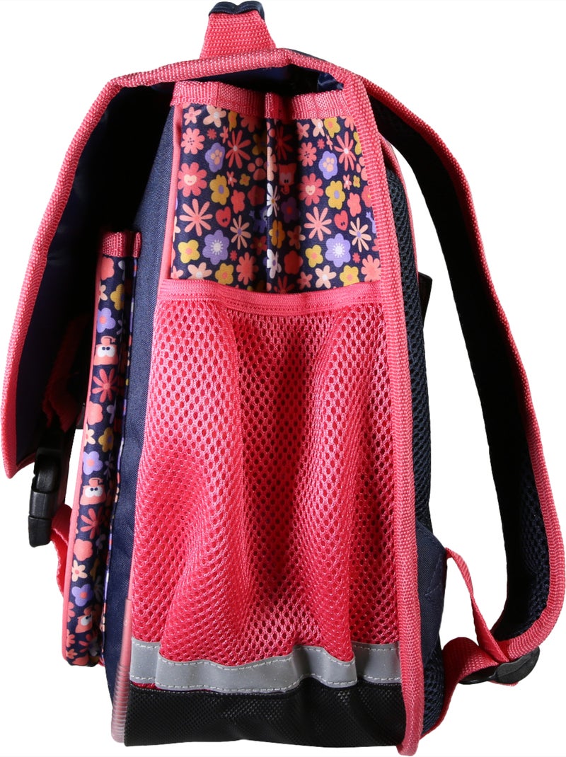 Cartera escolar niña 36 cm 1 compartimento CHACHA azul rosa Azul Rosa - Kiabi