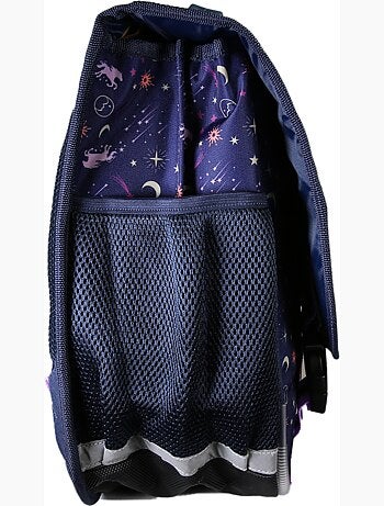 Cartera escolar niña 38 cm 2 compartimentos BELLA SARA Celeste azul noche
