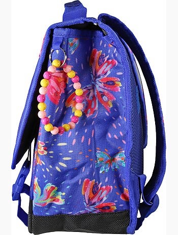 Cartera escolar niña 38 cm 2 compartimentos ETTAVEE Fly With Me azul violeta mariposa