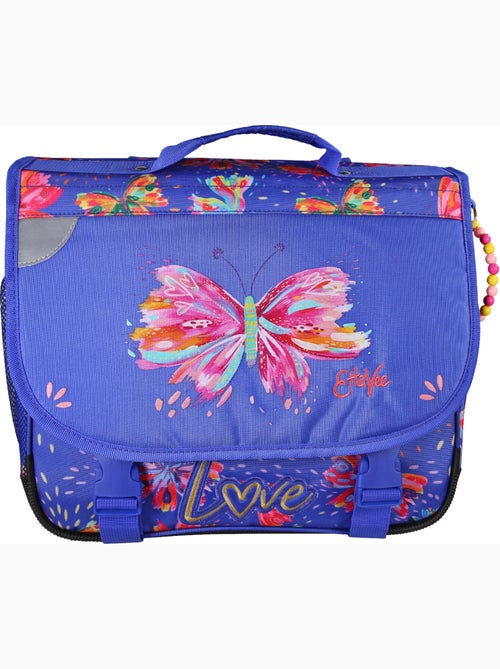 Cartera escolar niña 38 cm 2 compartimentos ETTAVEE Fly With Me azul violeta mariposa - Kiabi Cartera escolar niña 38 cm 2 compartimentos ETTAVEE Fly With Me azul violeta mariposa - Kiabi