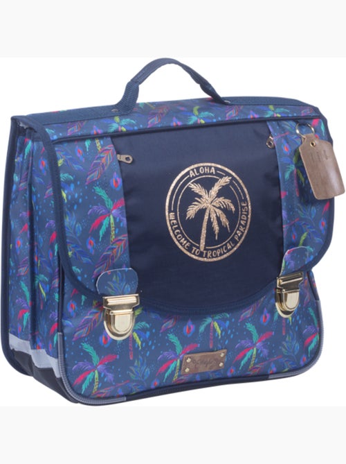 Cartera escolar niña 38 cm 2 compartimentos ETTAVEE Palm Tree azul tropical - Kiabi Cartera escolar niña 38 cm 2 compartimentos ETTAVEE Palm Tree azul tropical - Kiabi
