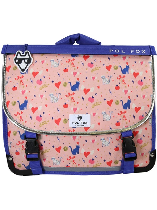 Cartera escolar niña 38 cm reversible 2 compartimentos POL FOX Dream rosa motivo gato y corazón - Kiabi Cartera escolar niña 38 cm reversible 2 compartimentos POL FOX Dream rosa motivo gato y corazón - Kiabi