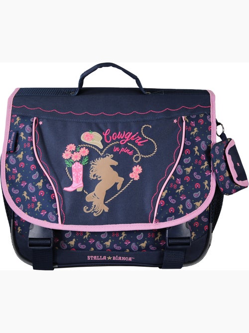 Cartera escolar niña 38 cm STALLA BIANCA Cow Girl azul - Kiabi Cartera escolar niña 38 cm STALLA BIANCA Cow Girl azul - Kiabi