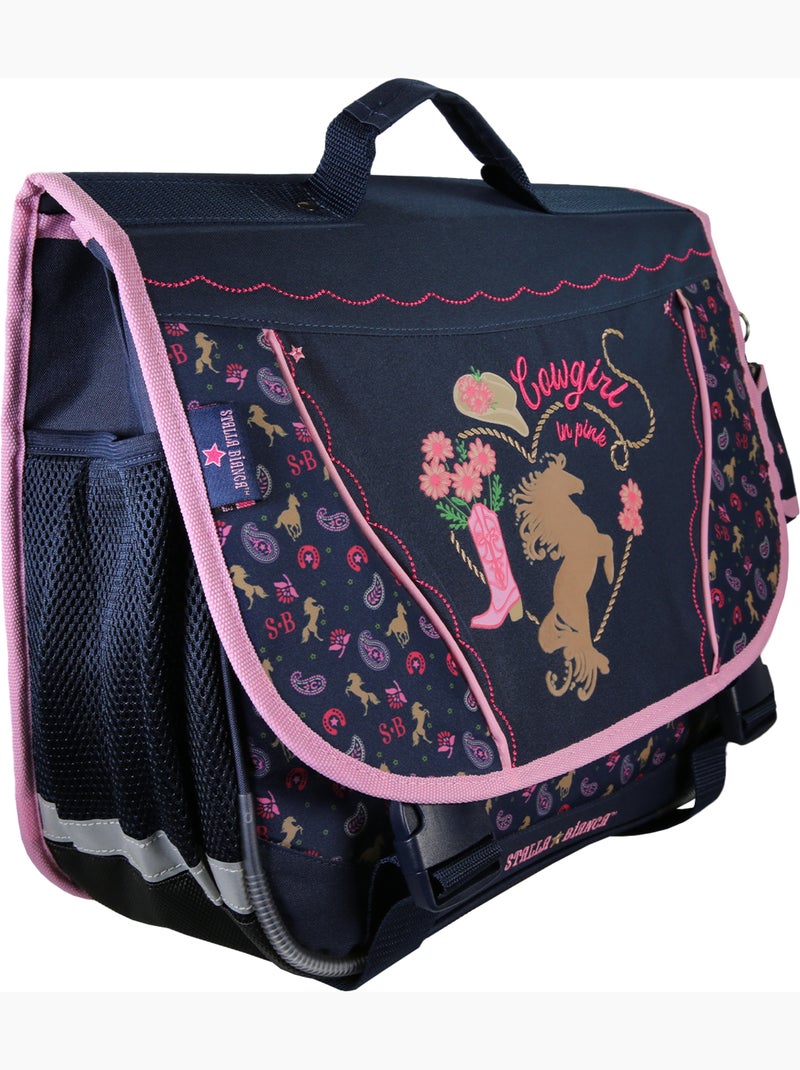 Cartera escolar niña 38 cm STALLA BIANCA Cow Girl azul Azul - Kiabi