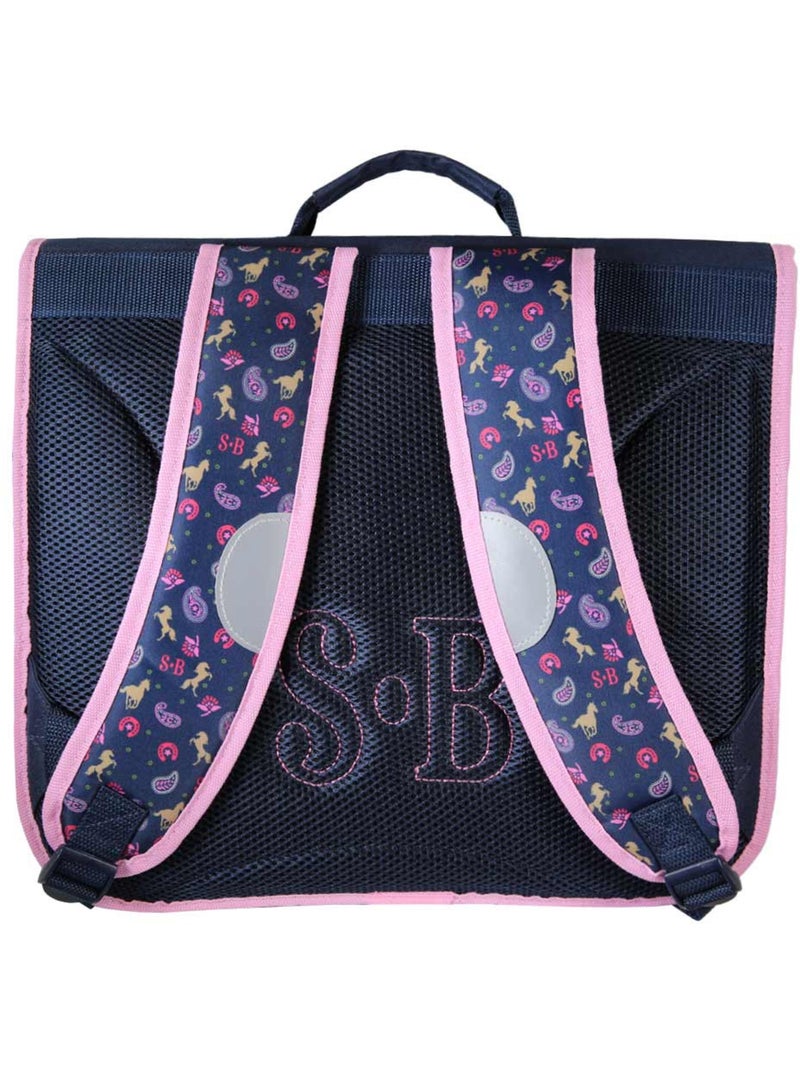 Cartera escolar niña 38 cm STALLA BIANCA Cow Girl azul Azul - Kiabi