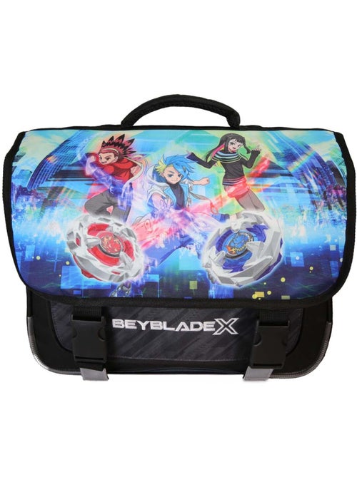 Cartera escolar niño 38 cm 2 compartimentos BEYBLADE X negro azul - Kiabi