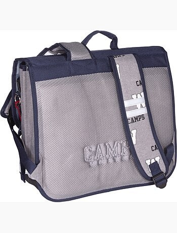 Cartera escolar niño 38 cm 2 compartimentos CAMPS gris azul