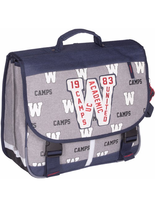 Cartera escolar niño 38 cm 2 compartimentos CAMPS gris azul - Kiabi Cartera escolar niño 38 cm 2 compartimentos CAMPS gris azul - Kiabi