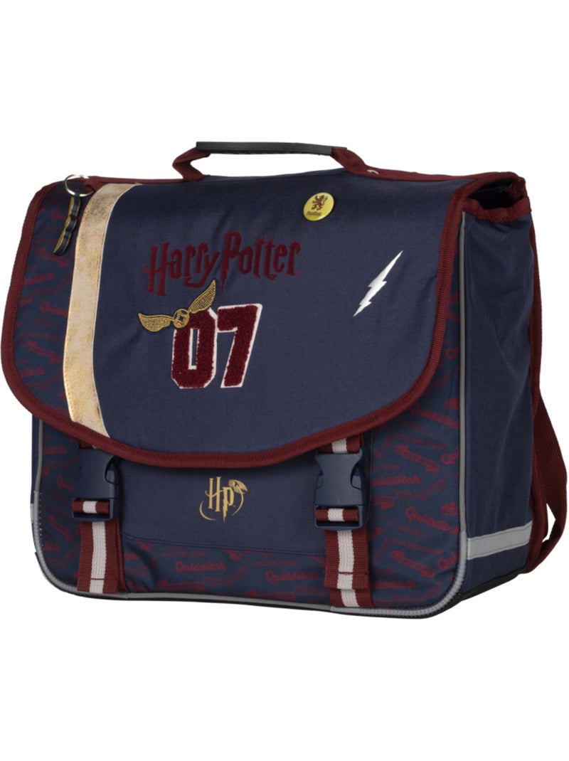 Cartera escolar niño 38 cm 2 compartimentos HARRY POTTER Quidditch azul burdeos Azul Azul marino - Kiabi
