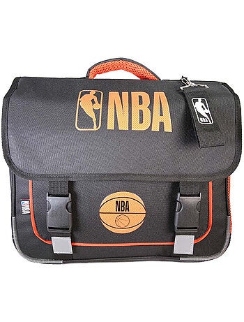 Cartera escolar niño 38 cm 2 compartimentos NBA negro naranja