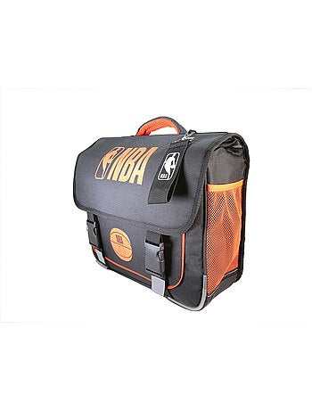 Cartera escolar niño 38 cm 2 compartimentos NBA negro naranja
