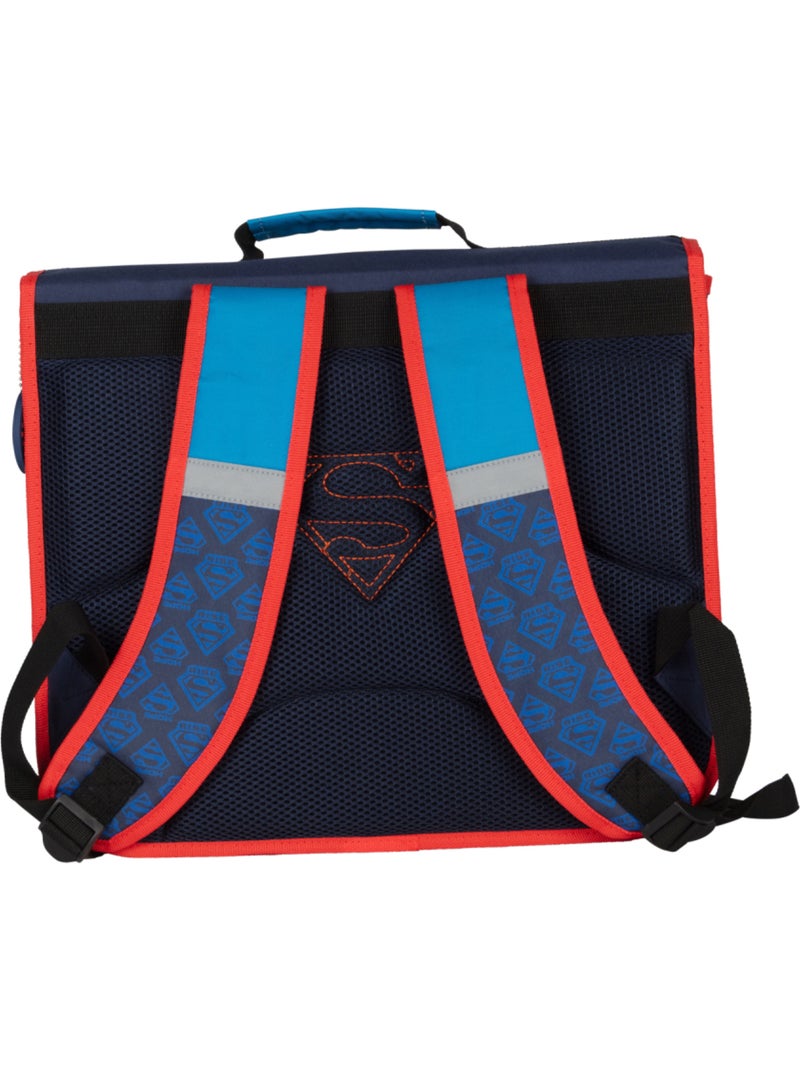 Cartera escolar niño 38 cm 2 compartimentos SUPERMAN azul rojo Azul marino - Kiabi