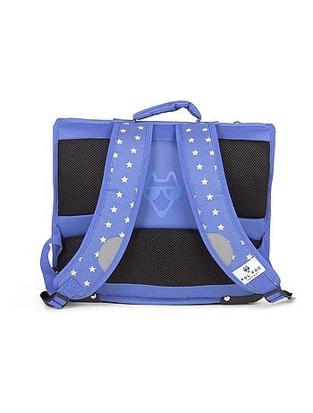 Cartera escolar niño 38 cm reversible 2 compartimentos POL FOX Catch azul motivo lucha libre
