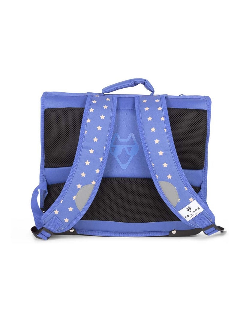 Cartera escolar niño 38 cm reversible 2 compartimentos POL FOX Catch azul motivo lucha libre Azul - Kiabi