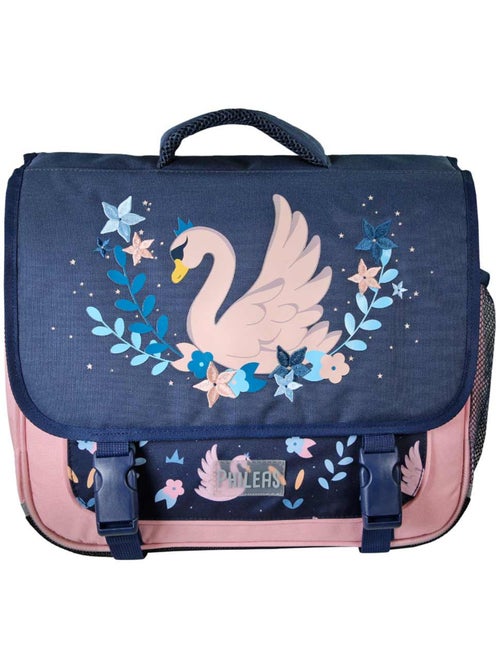 Cartera escolar para niña Phileas Cisne de 38 cm – 2 compartimentos – Azul y rosa - Kiabi Cartera escolar para niña Phileas Cisne de 38 cm – 2 compartimentos – Azul y rosa - Kiabi