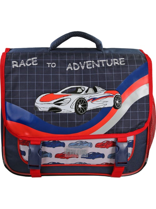 Cartera escolar para niño Phileas Coche de 38 cm – 2 compartimentos – Azul y rojo - Kiabi Cartera escolar para niño Phileas Coche de 38 cm – 2 compartimentos – Azul y rojo - Kiabi