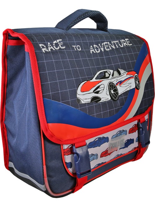 Cartera escolar para niño Phileas Coche de 38 cm – 2 compartimentos – Azul y rojo - Kiabi Cartera escolar para niño Phileas Coche de 38 cm – 2 compartimentos – Azul y rojo - Kiabi