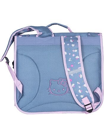 Cartera escolar primaria 38 cm 2 compartimentos HELLO KITTY Delicate Flowers azul rosa