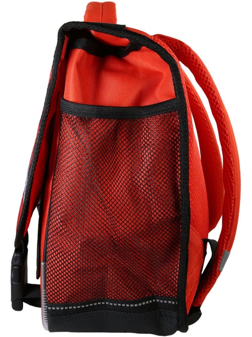 Cartera escolar primaria niño 38 cm 2 compartimentos DRAGONS rojo y negro - Kiabi