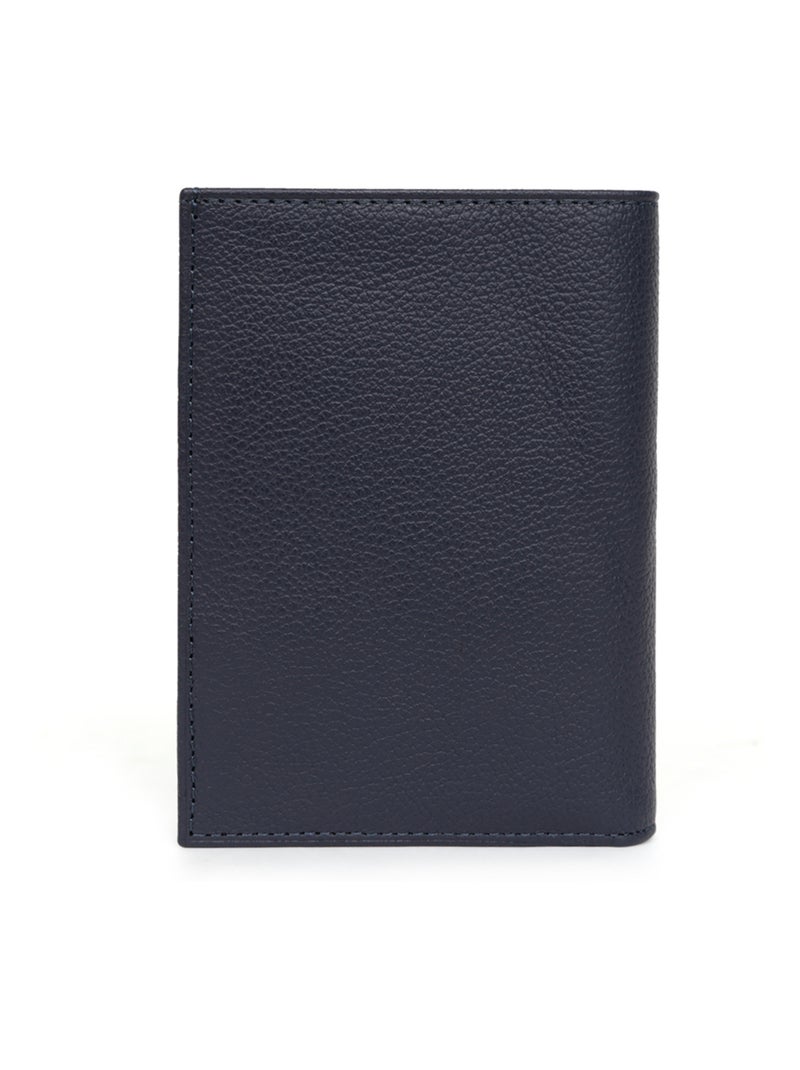 Cartera europea - 1 compartimento - Cuero CONFORT Azul marino - Kiabi