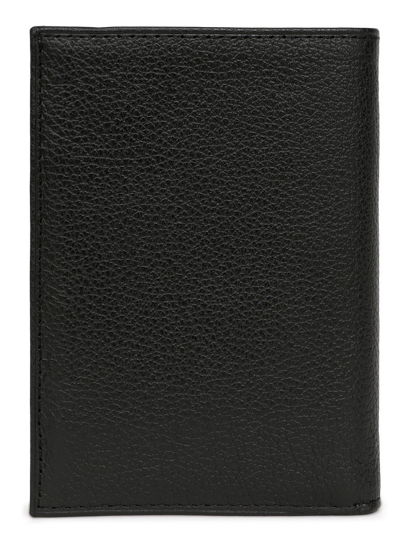 Cartera europea - 1 compartimento - cuero confort hexagona Negro - Kiabi