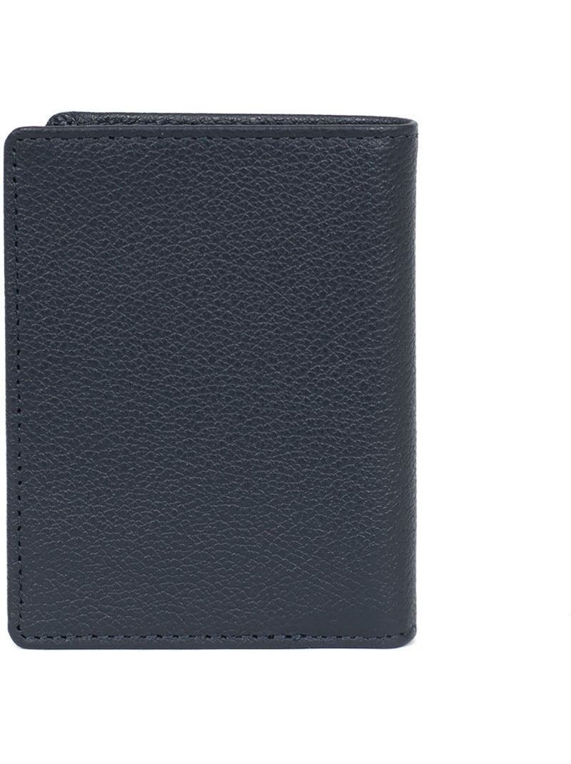 Cartera europea - 1 compartimento - detención rfid - cuero de vaca confort hexagona Azul marino - Kiabi