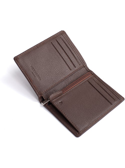Cartera europea - 1 compartimento - detención rfid - cuero de vaca confort hexagona - Kiabi