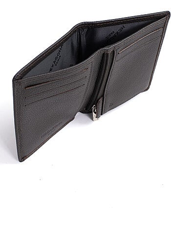 Cartera europea - 1 compartimento - detención rfid - cuero de vaca confort hexagona