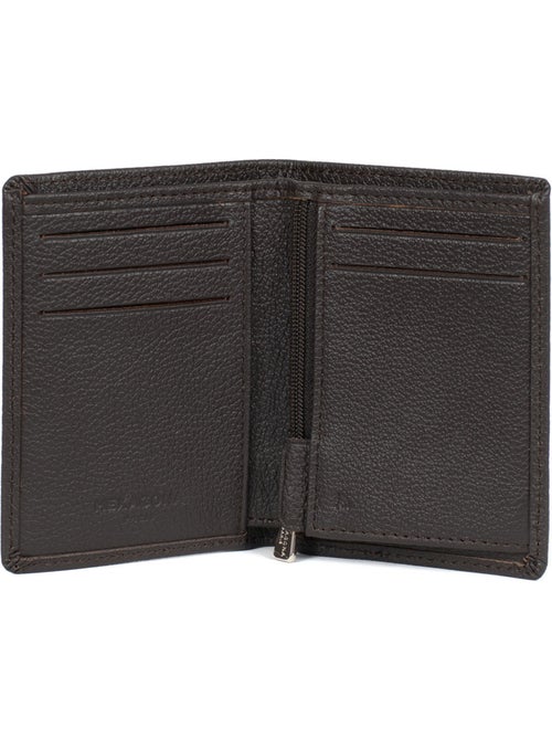 Cartera europea - 1 compartimento - detención rfid - cuero de vaca confort hexagona - Kiabi