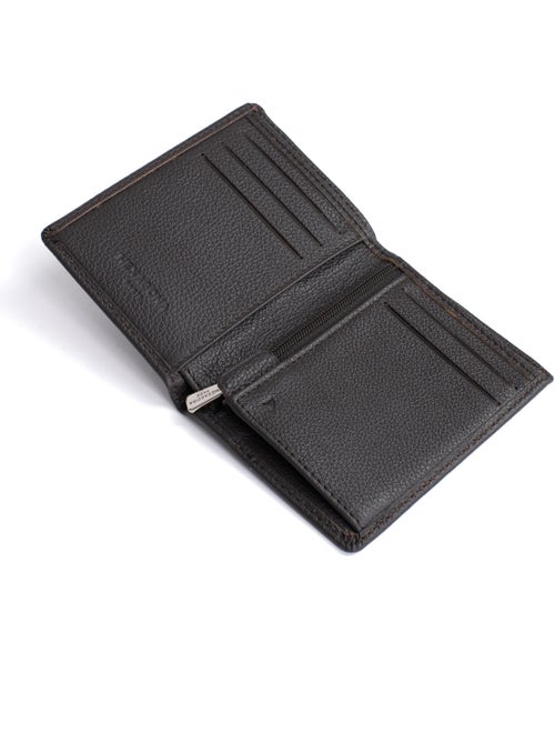 Cartera europea - 1 compartimento - detención rfid - cuero de vaca confort hexagona - Kiabi