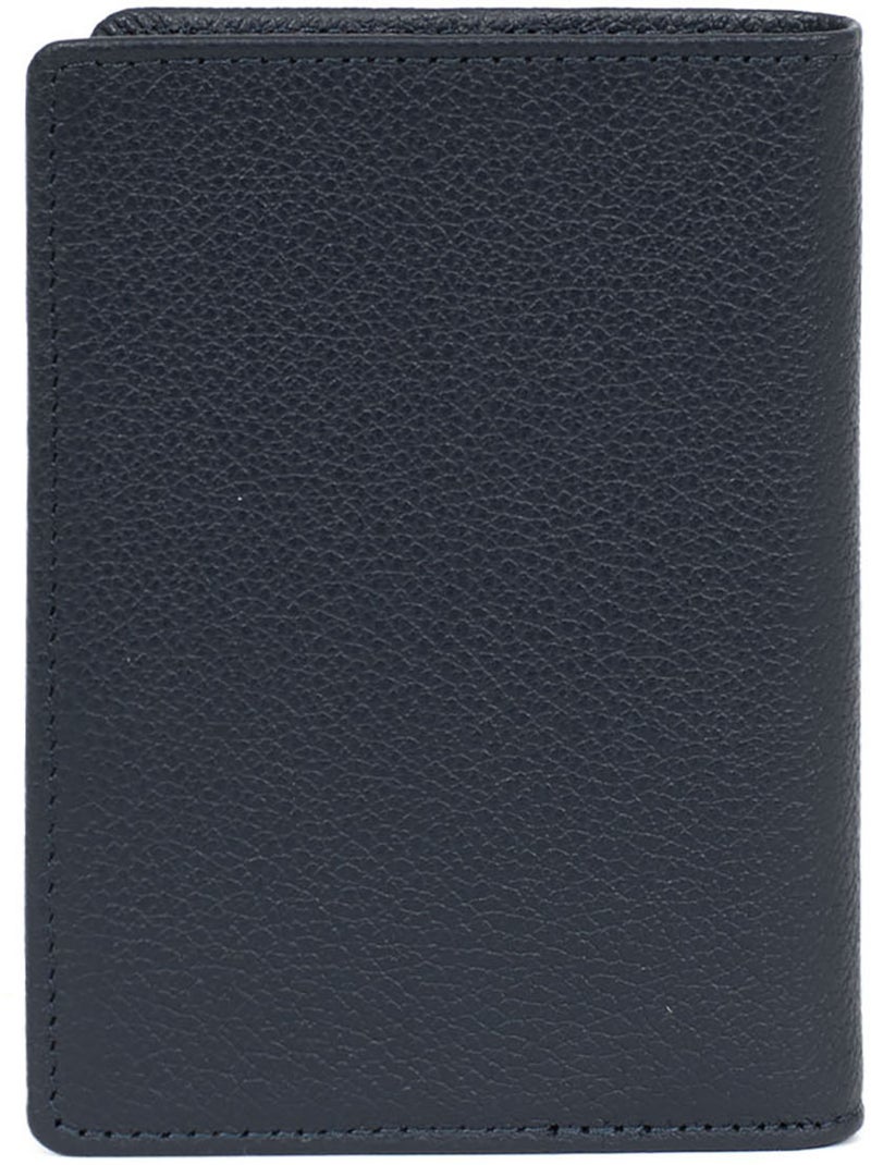 Cartera europea - 1 compartimento - detener rfid - cuero de vaca confort hexagona Azul marino - Kiabi