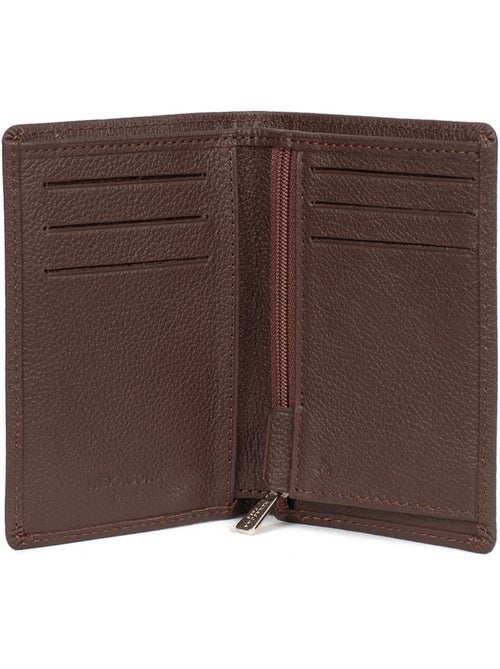 Cartera europea - 1 compartimento - detener rfid - cuero de vaca confort hexagona - Kiabi