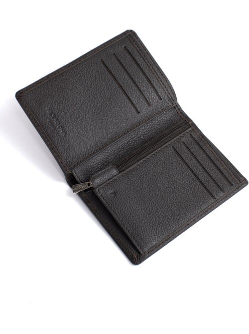 Cartera europea - 1 compartimento - detener rfid - cuero de vaca confort hexagona - Kiabi