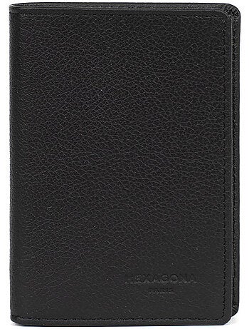 Cartera europea - 1 compartimento - detener rfid - cuero de vaca confort hexagona