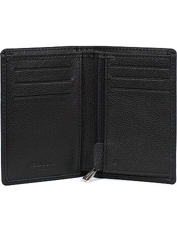 Cartera europea - 1 compartimento - detener rfid - cuero de vaca confort hexagona