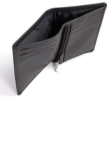 Cartera europea - 1 compartimento - detener rfid - cuero de vaca confort