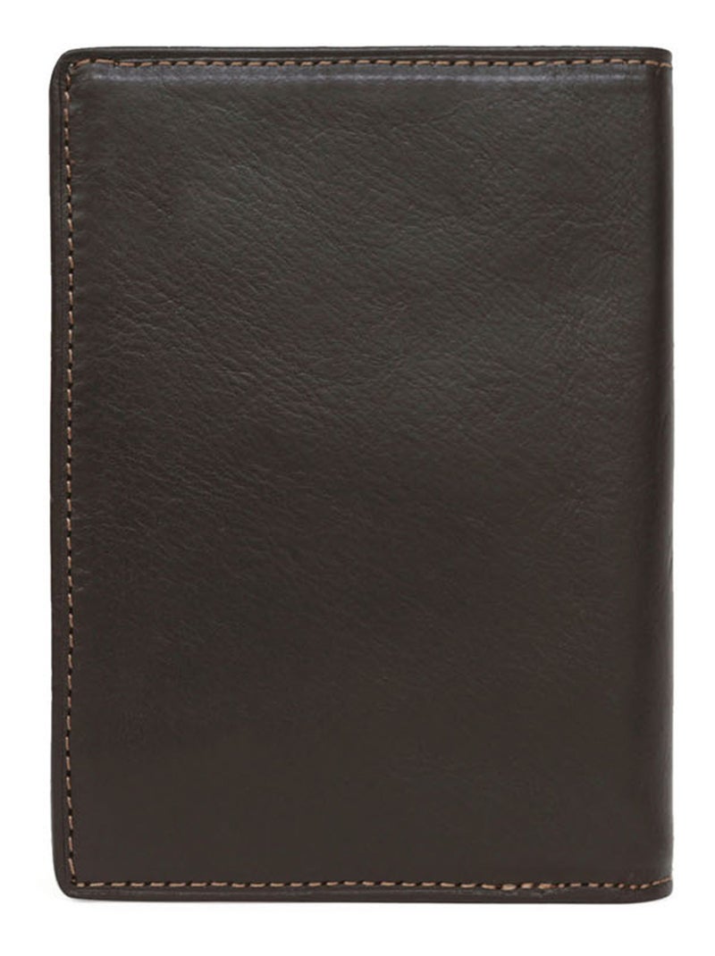 Cartera europea - 1 pliegue - cuero félin hexagona Marrón - Kiabi