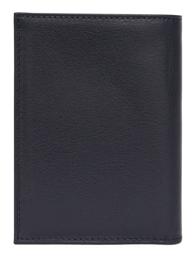 Cartera europea - 1 pliegue - cuero soft hexagona Azul marino - Kiabi