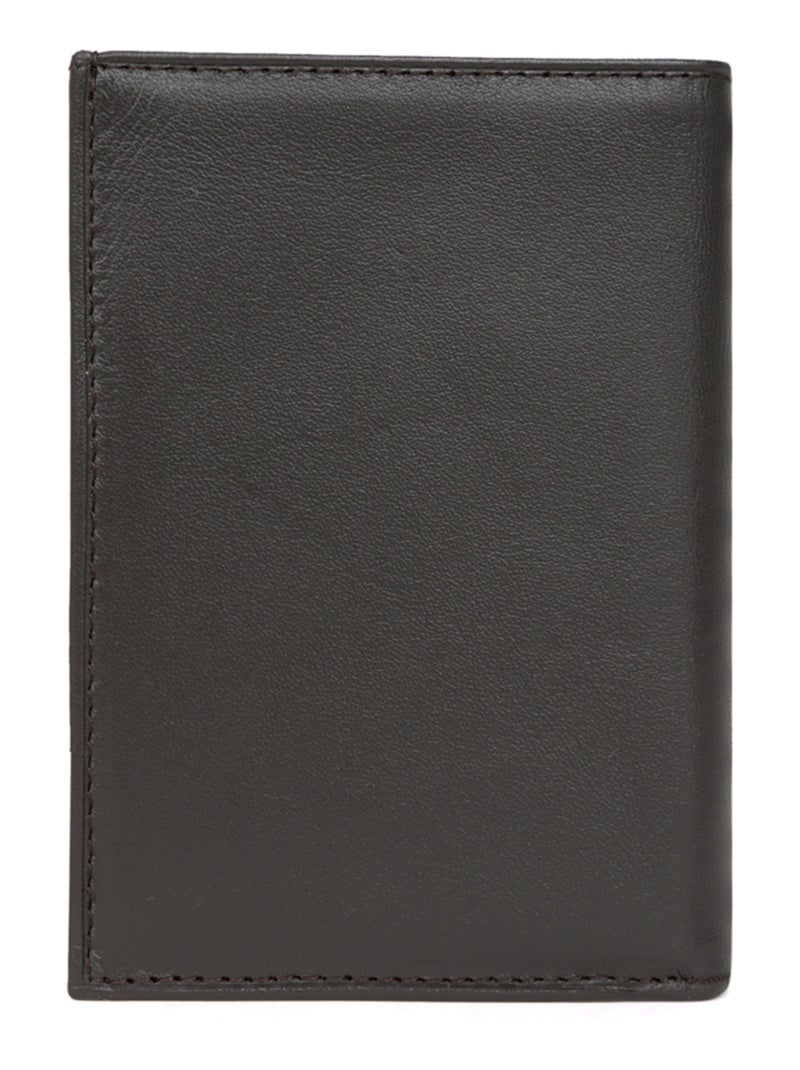 Cartera europea - 1 pliegue - cuero soft hexagona Marrón - Kiabi