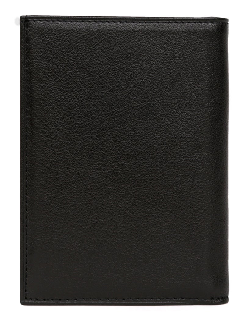 Cartera europea - 1 pliegue - cuero soft hexagona Negro - Kiabi