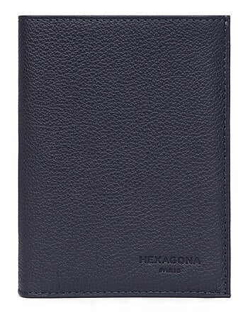 Cartera europea - 2 pliegues - cuero confort hexagona