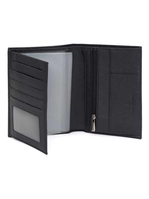 Cartera europea - 2 pliegues - cuero confort hexagona - Kiabi