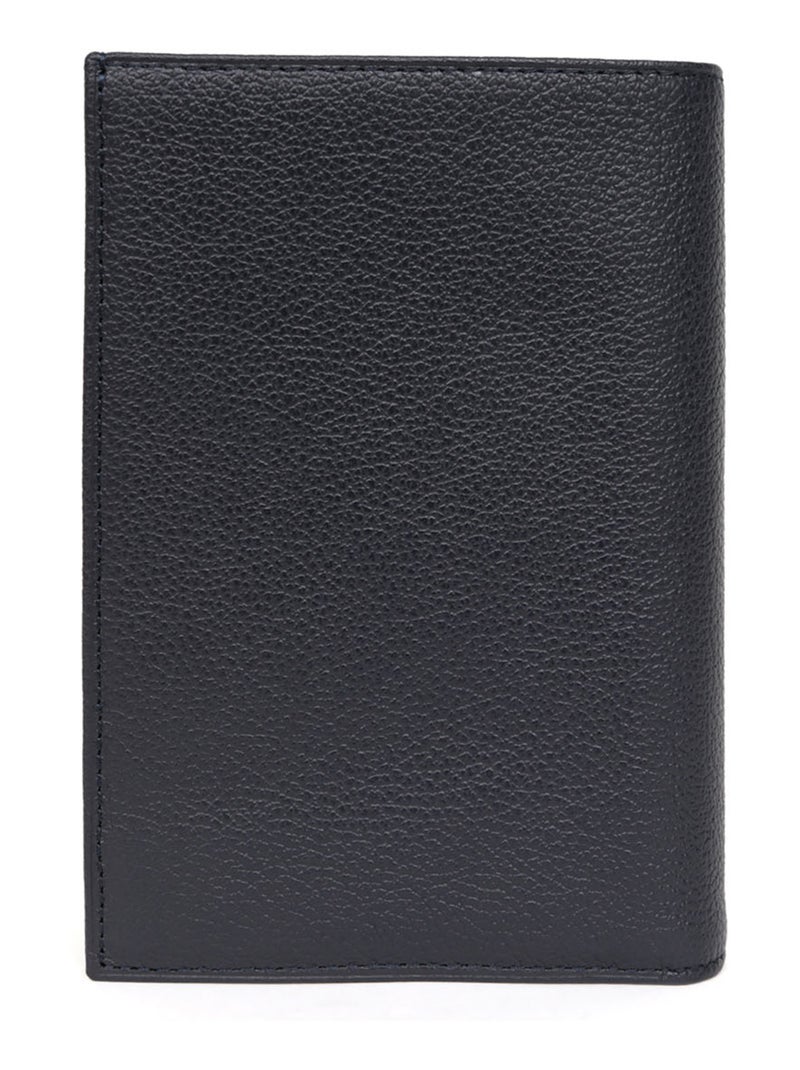 Cartera europea - 2 pliegues - cuero confort hexagona Azul marino - Kiabi