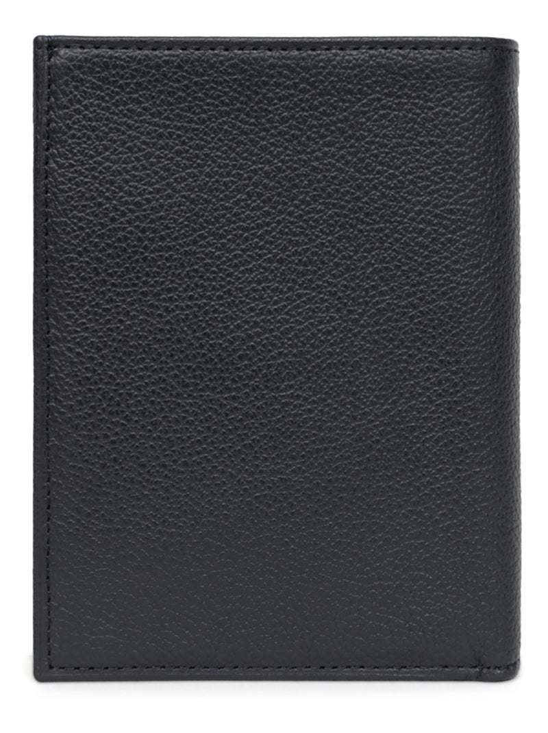 Cartera europea - 2 pliegues - cuero confort hexagona Azul marino - Kiabi