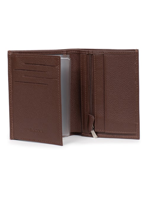 Cartera europea - 2 pliegues - cuero confort hexagona - Kiabi