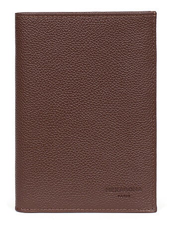 Cartera europea - 2 pliegues - cuero confort hexagona
